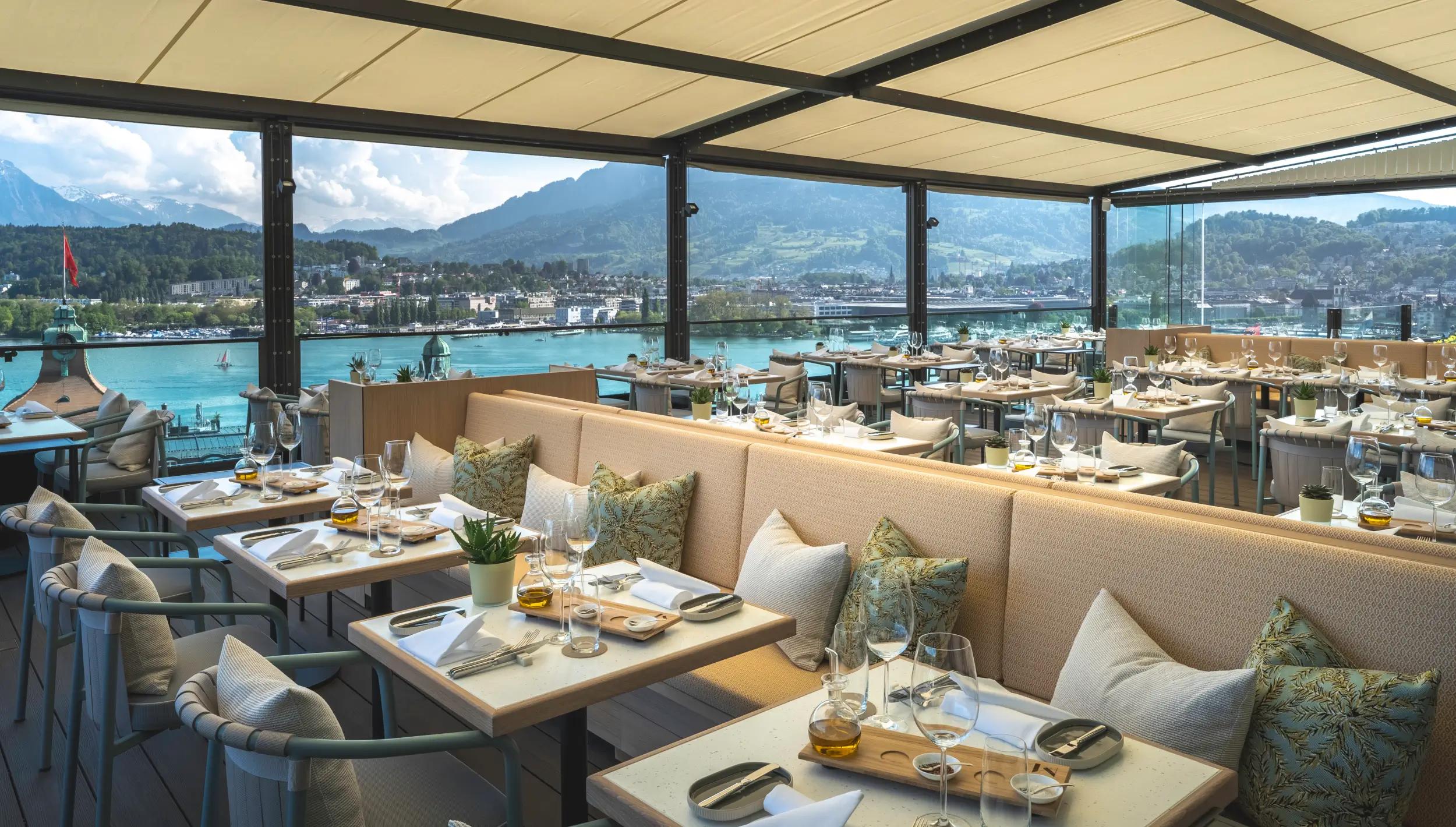 A restaurant with a view
