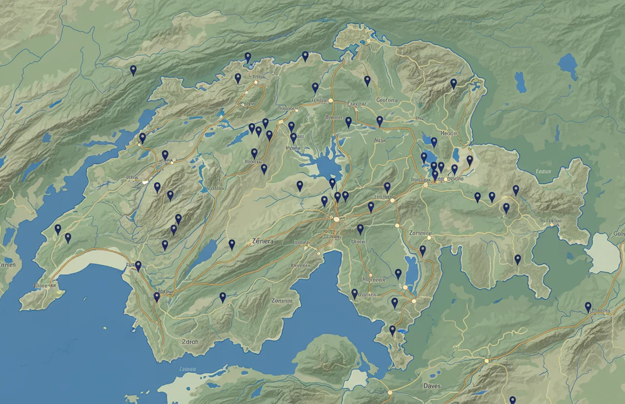 Map of Switzerland